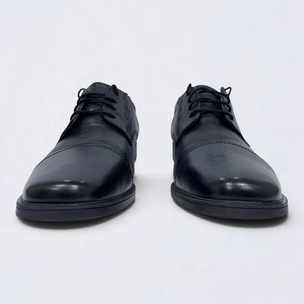 Clarks Men's Tilden Cap Oxford Dress Shoes Men's Size 13 M Black Leather Derby
